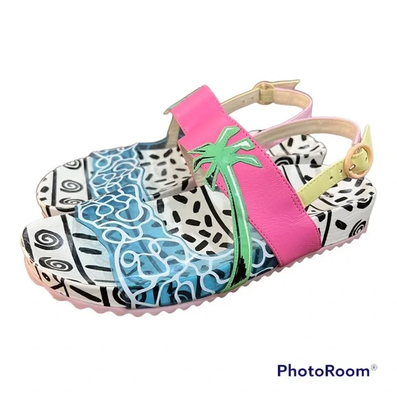 SOPHIA WEBSTER Malibu Tropical Island Beach Theme Sandals size 37